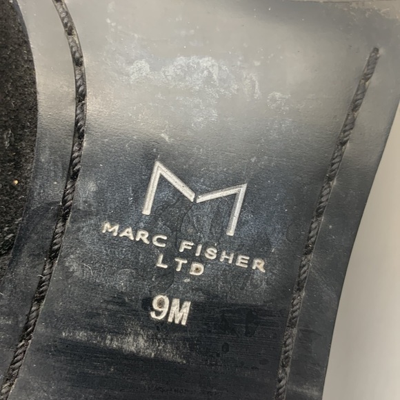 Marc Fischer Black Pointed Suede Ankle Boots Sz 9 - Picture 7 of 7